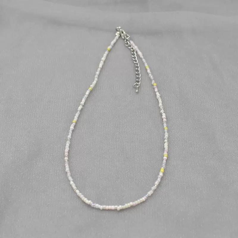 Beaded Necklace  Dainty Boho Choker for Women