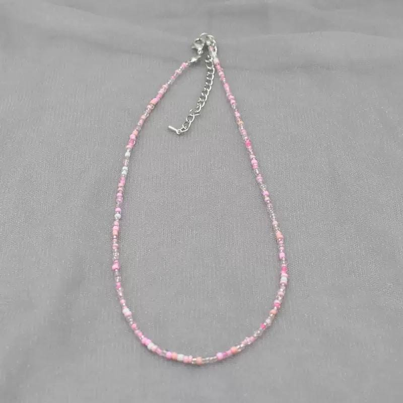 Beaded Necklace  Dainty Boho Choker for Women
