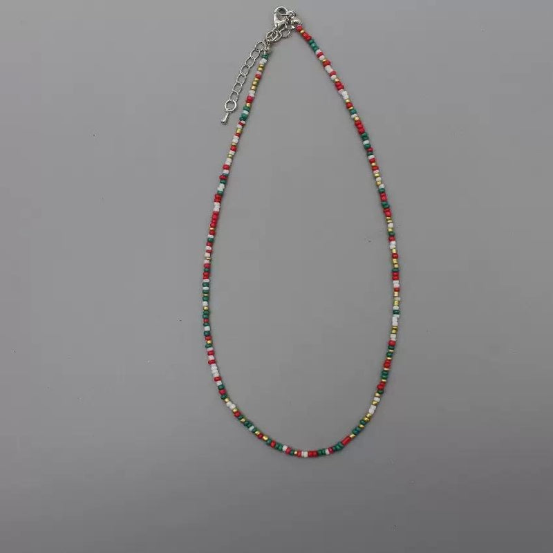 Beaded Necklace  Dainty Boho Choker for Women