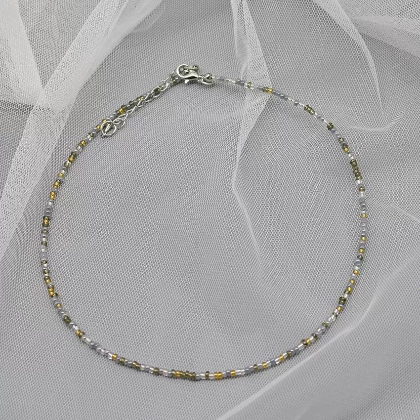 Beaded Necklace  Dainty Boho Choker for Women