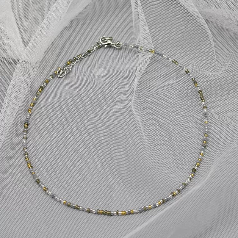 Beaded Necklace  Dainty Boho Choker for Women
