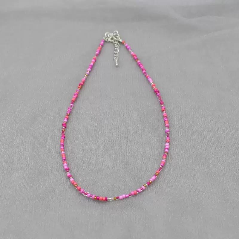 Beaded Necklace  Dainty Boho Choker for Women