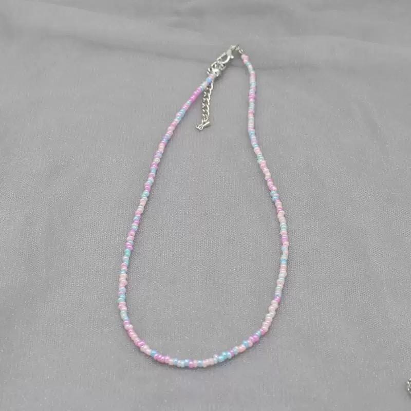 Beaded Necklace  Dainty Boho Choker for Women