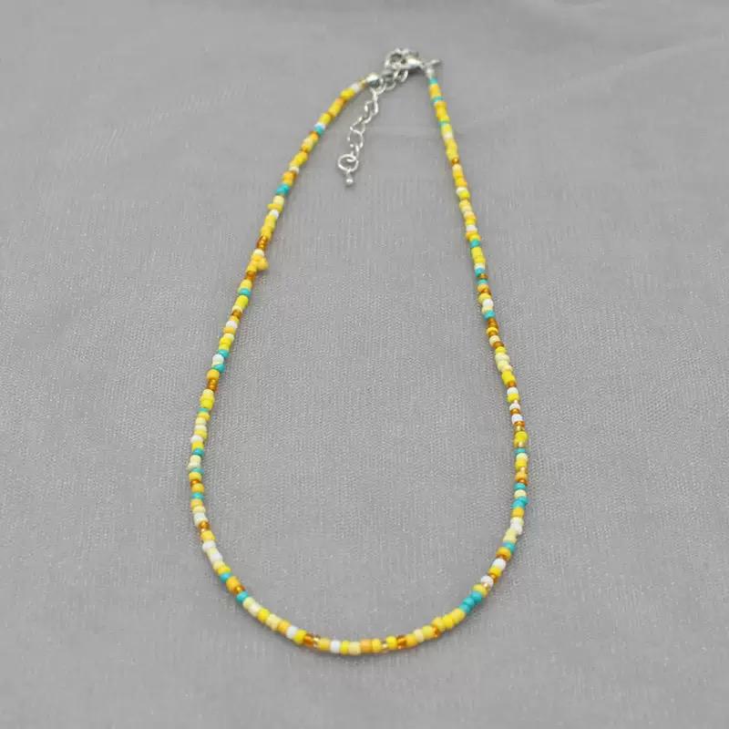 Beaded Necklace  Dainty Boho Choker for Women