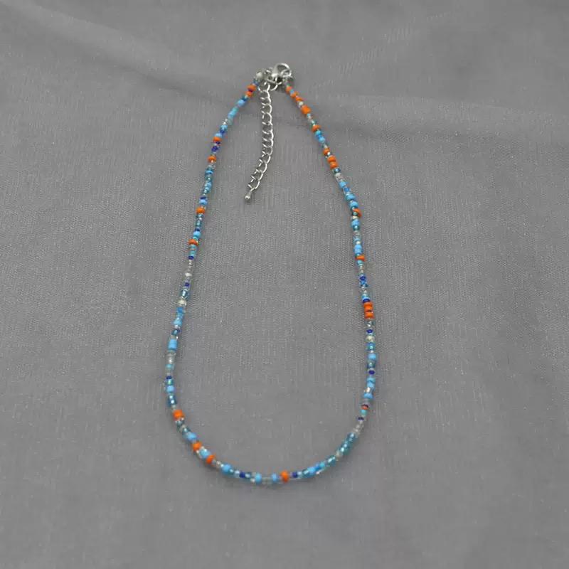 Beaded Necklace  Dainty Boho Choker for Women