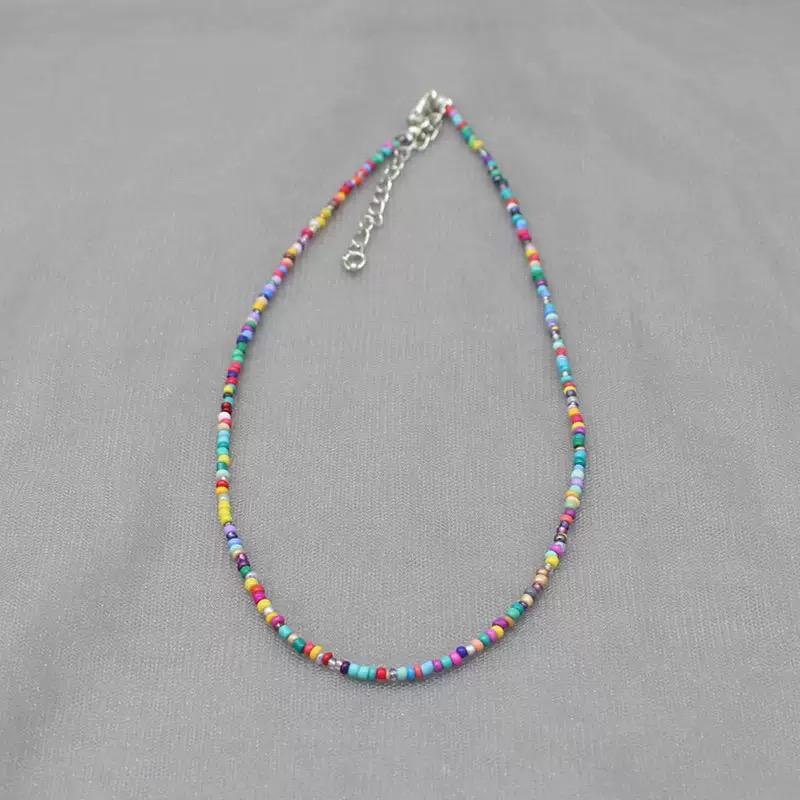Beaded Necklace  Dainty Boho Choker for Women