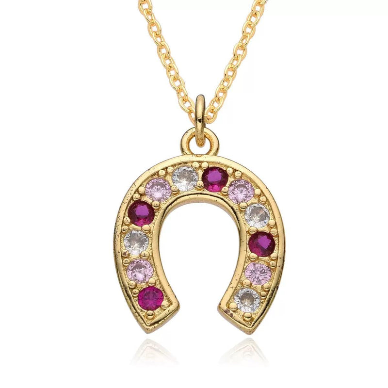 Gold-Plated Sparkling Charm Necklace Collection  Lucky, Zodiac & Celestial Pendants