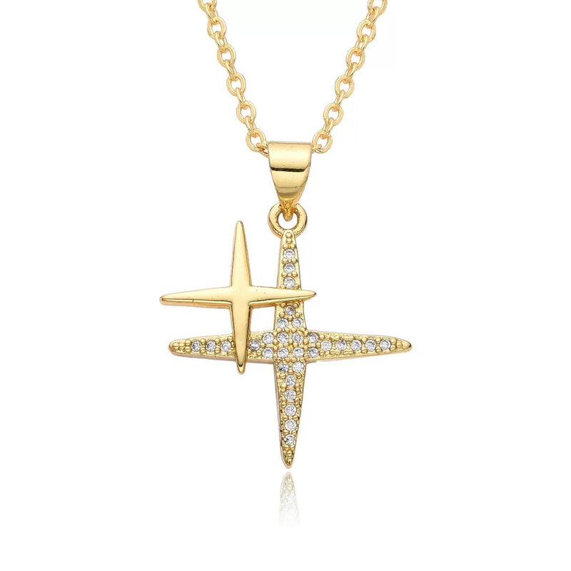 Gold-Plated Sparkling Charm Necklace Collection  Lucky, Zodiac & Celestial Pendants