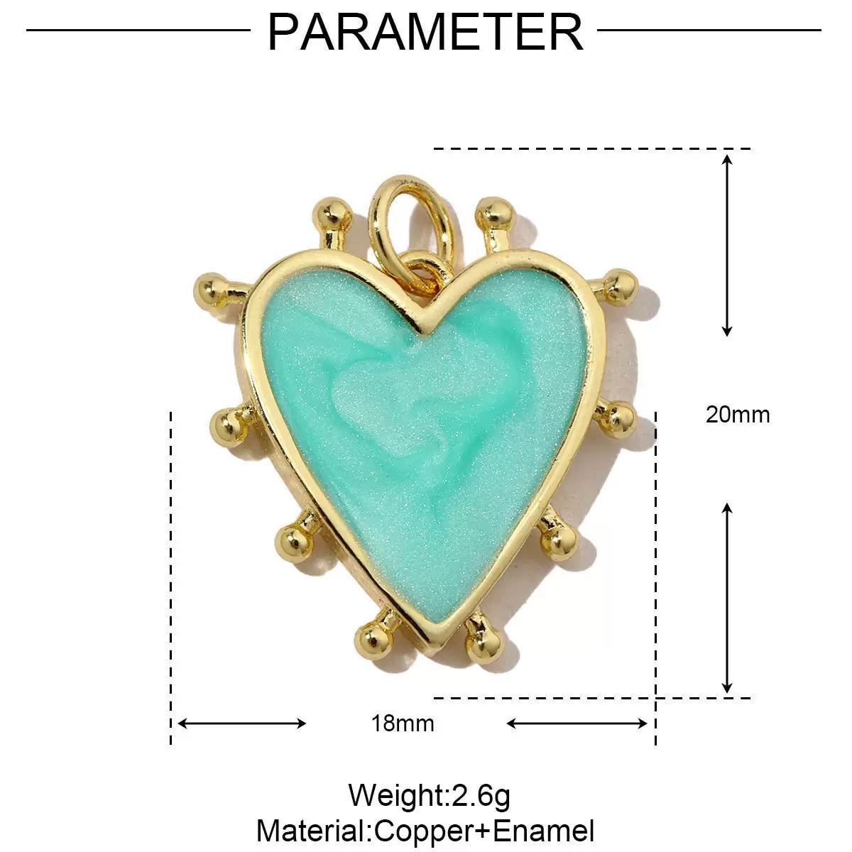 Heart Enamel Charms in four colors