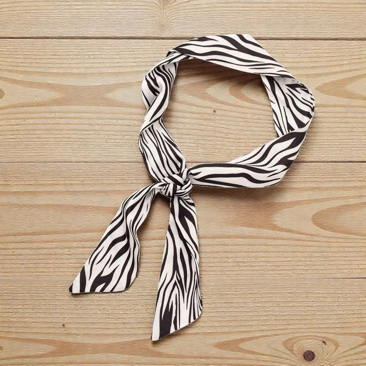 Women's Silk Scarves  Zebra, Leopard, Botanical, Pink Stripe Prints  Boutique Accessory.