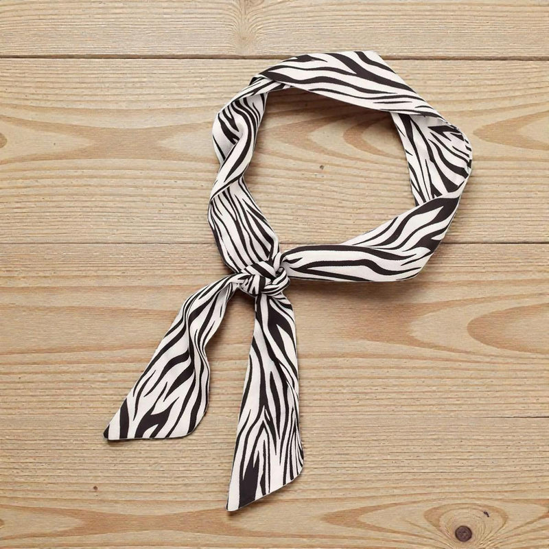 Women's Silk Scarves  Zebra, Leopard, Botanical, Pink Stripe Prints  Boutique Accessory.