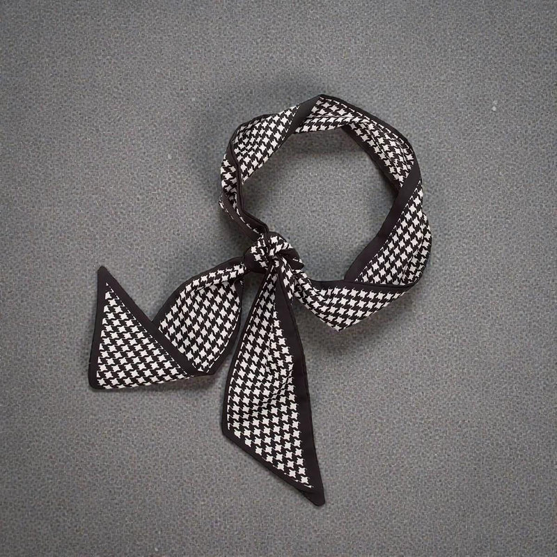 Womens Fashion Print  Luxury Black Pattern Neck Scarf