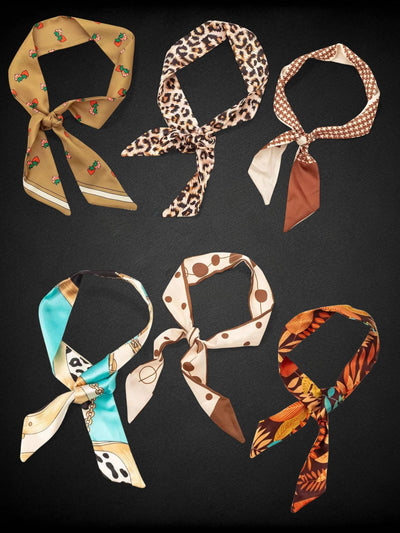 Womens Fashion Print Scarves   Brown Luxury Patterns