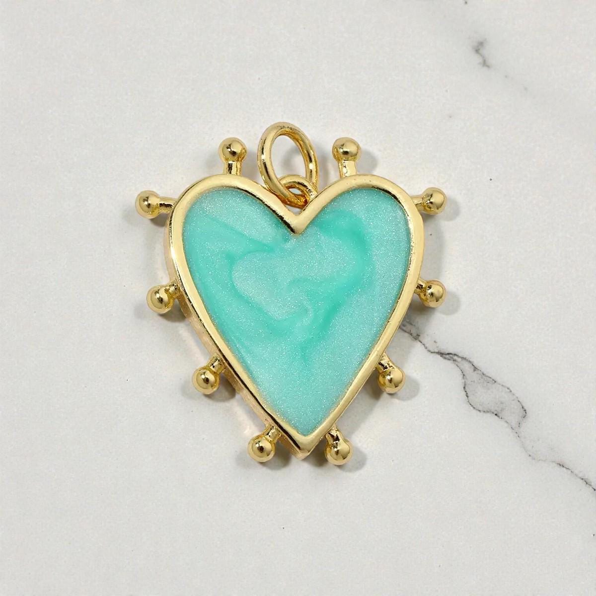 Heart Enamel Charms in four colors