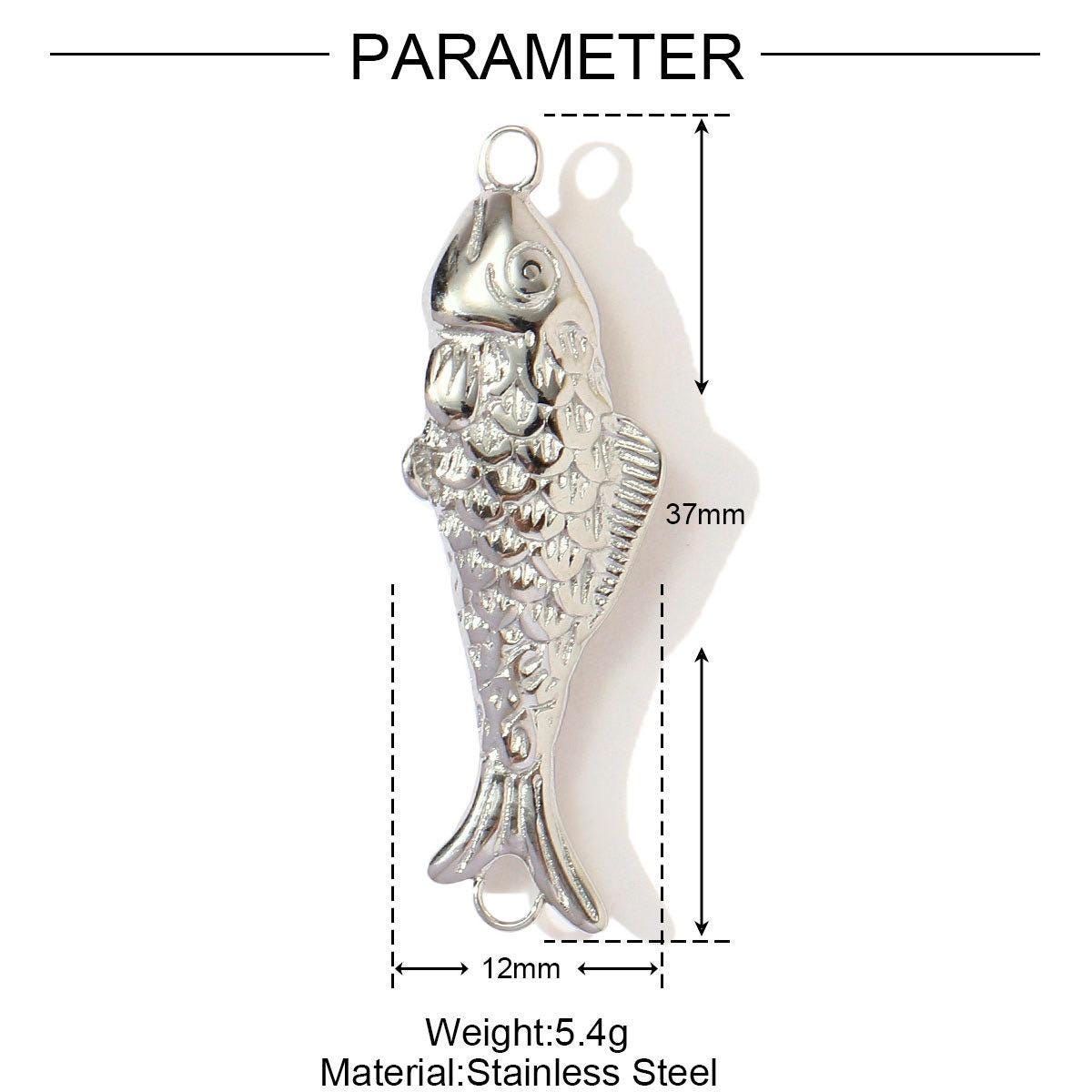 Gold Plated Ocean Charms  Fish, Shell & Shark CZ Enamel Pendants for Bracelets, Necklaces , Keychains
