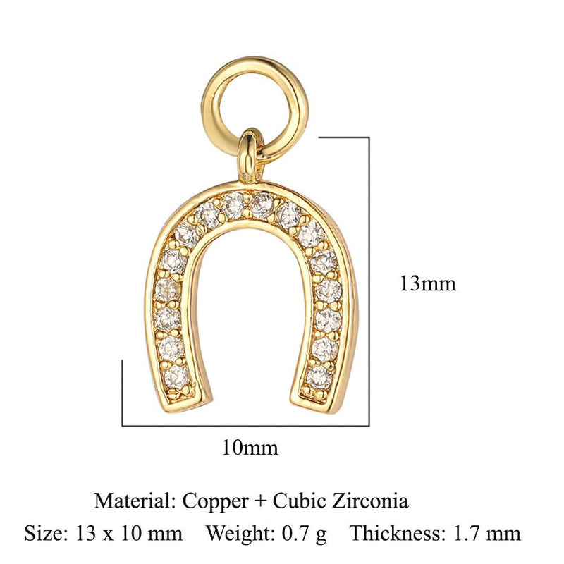 Gold Plated Charms  Horseshoe, Dolphin, Heart, Fish, Paw & CZ Designs | DIY Bracelets, Necklaces