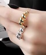 Chunky Twisted Adjustable Ring | Gold or Silver Open Band | Minimalist Stackable Fashion Ring for Women