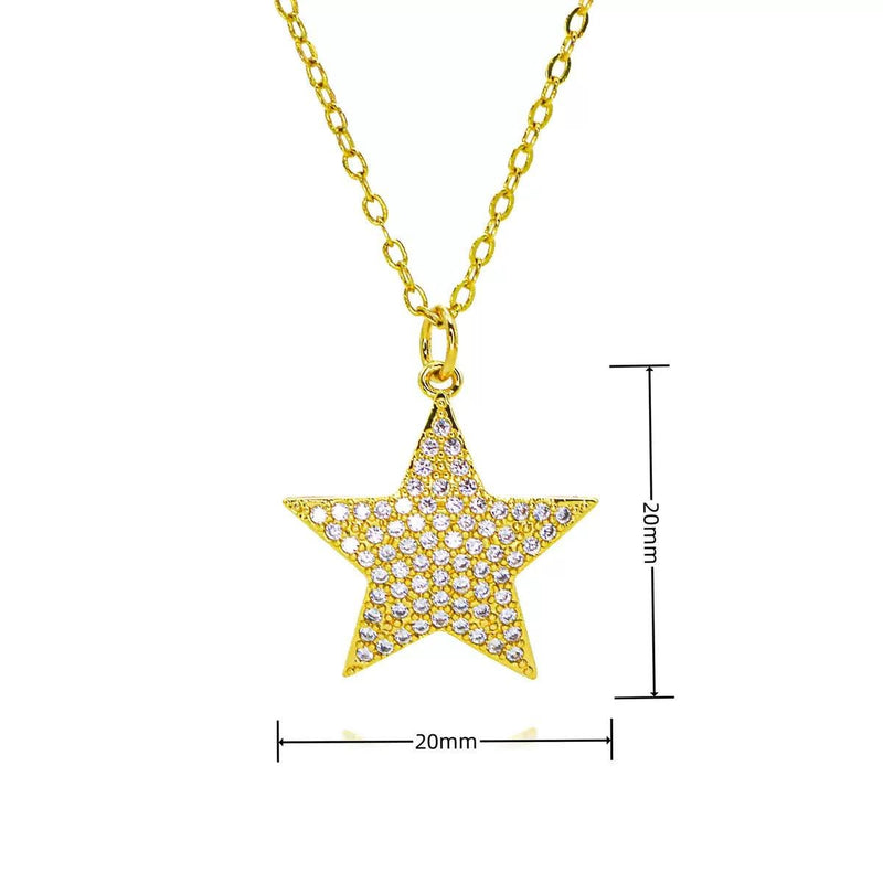 Gold-Plated Sparkling Charm Necklace Collection  Lucky, Zodiac & Celestial Pendants