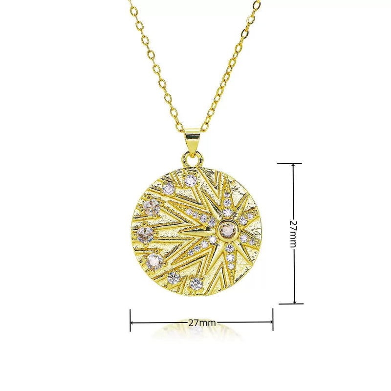 Gold-Plated Sparkling Charm Necklace Collection  Lucky, Zodiac & Celestial Pendants