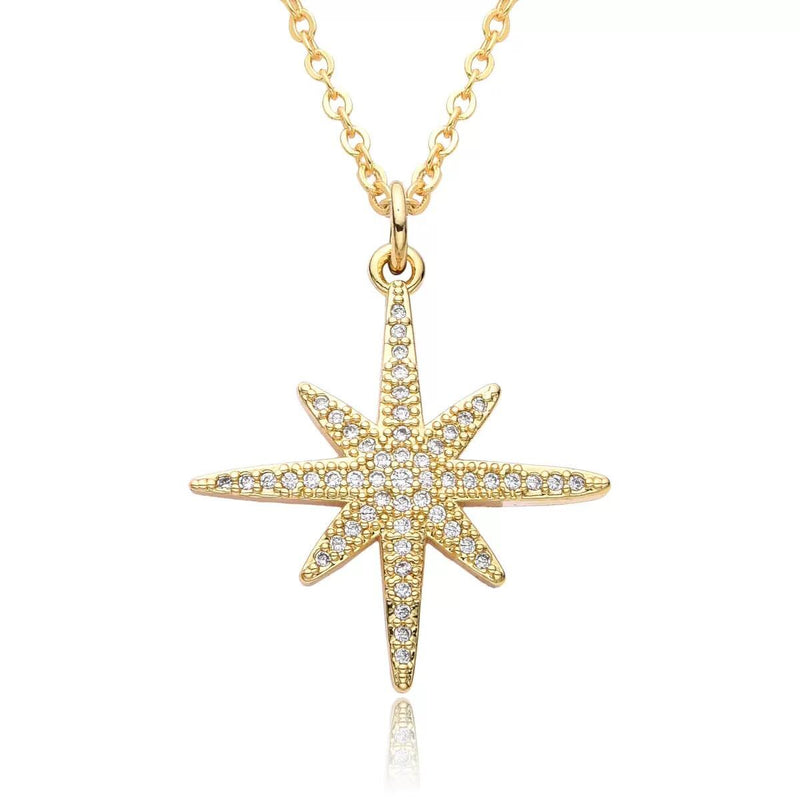 Gold-Plated Sparkling Charm Necklace Collection  Lucky, Zodiac & Celestial Pendants