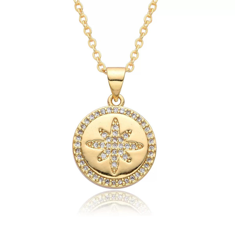 Gold-Plated Sparkling Charm Necklace Collection  Lucky, Zodiac & Celestial Pendants