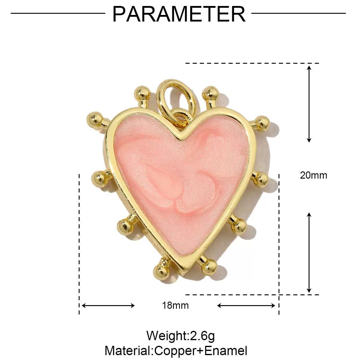 Heart Enamel Charms in four colors