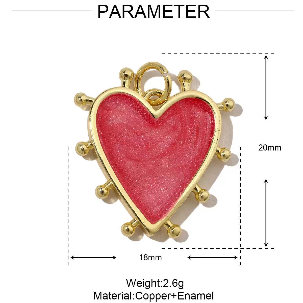 Heart Enamel Charms in four colors