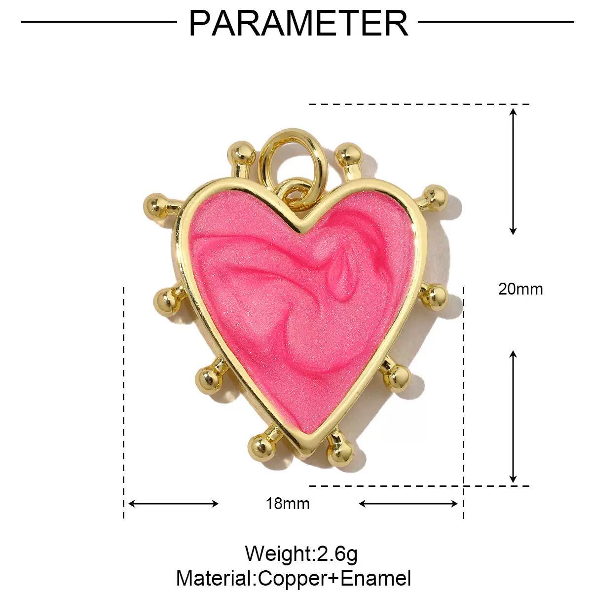 Heart Enamel Charms in four colors