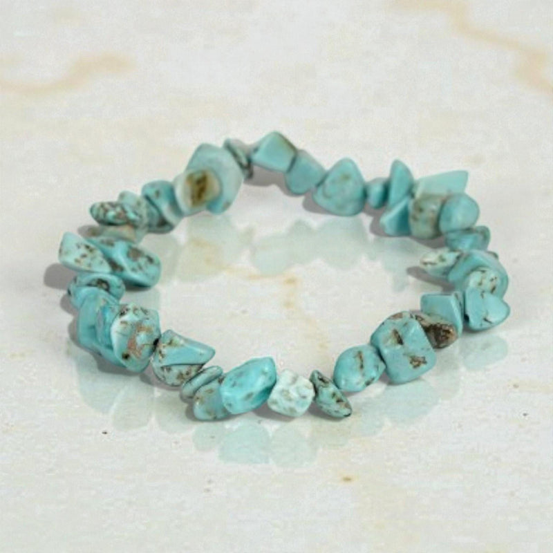 Handmade Colorful Natural Stone Healing Gravel Chipped 7 Chakra Crystal Chip Bracelet   Set 2