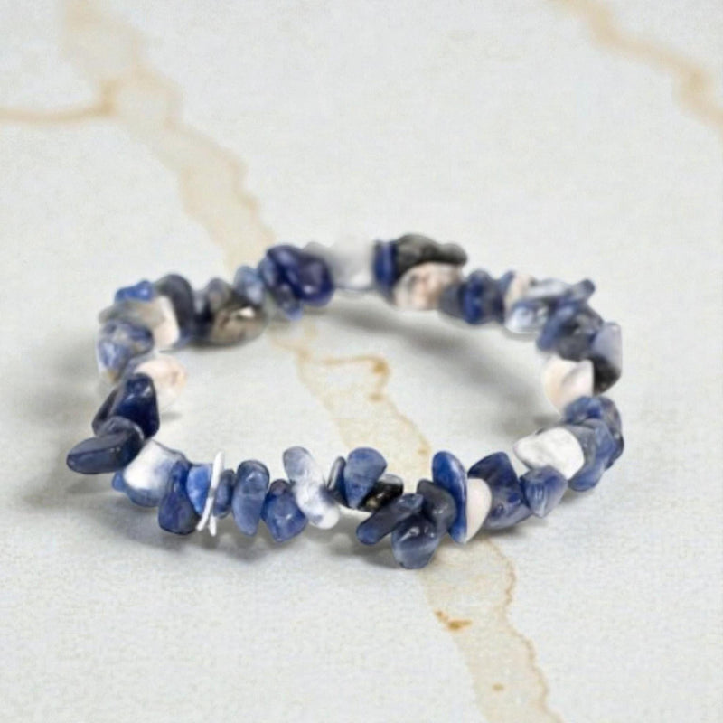 Handmade Colorful Natural Stone Healing Gravel Chipped 7 Chakra Crystal Chip Bracelet   Set 2