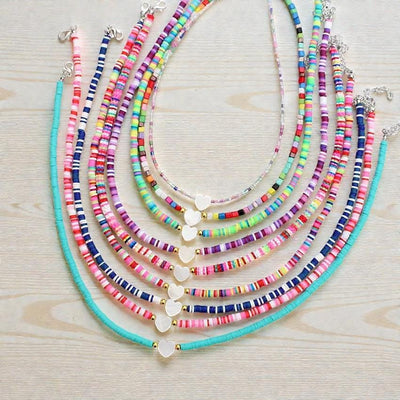 Dainty Beaded Necklace Collection  Pastel, Gemstone & Minimalist Designs