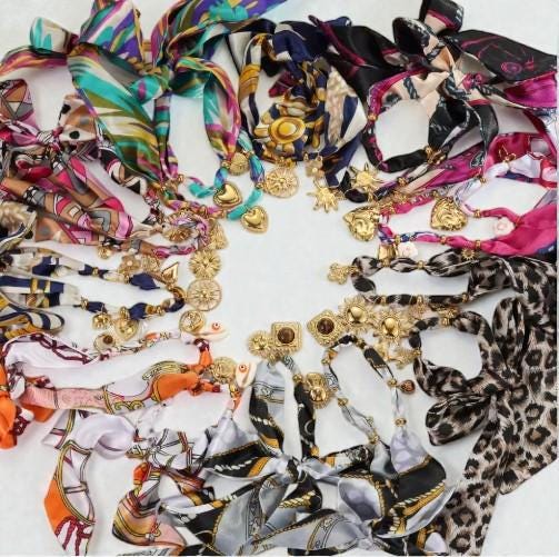 Womens Fashion Print Scarves   Brown Luxury Patterns