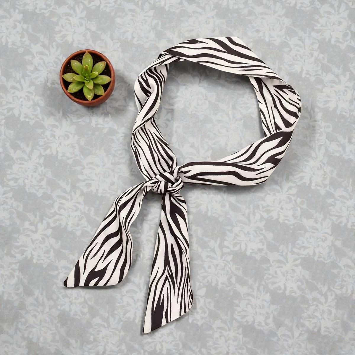 Womens Fashion Print  Luxury Black Pattern Neck Scarf
