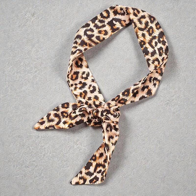 Womens Fashion Print  Luxury Black Pattern Neck Scarf