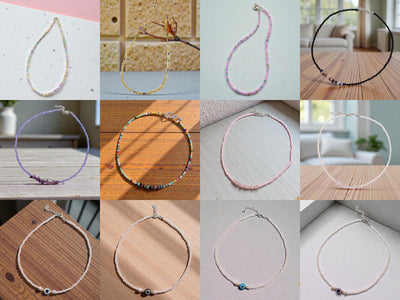 Handmade Beaded Choker Necklace Collection  Dainty, Colorful & Trendy