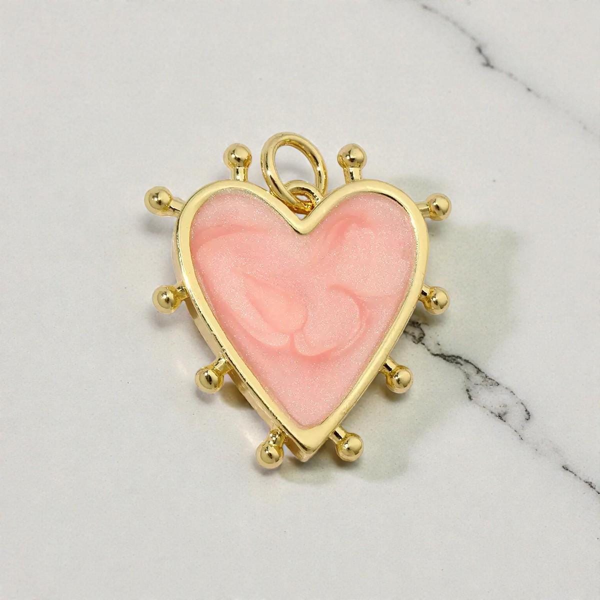 Heart Enamel Charms in four colors