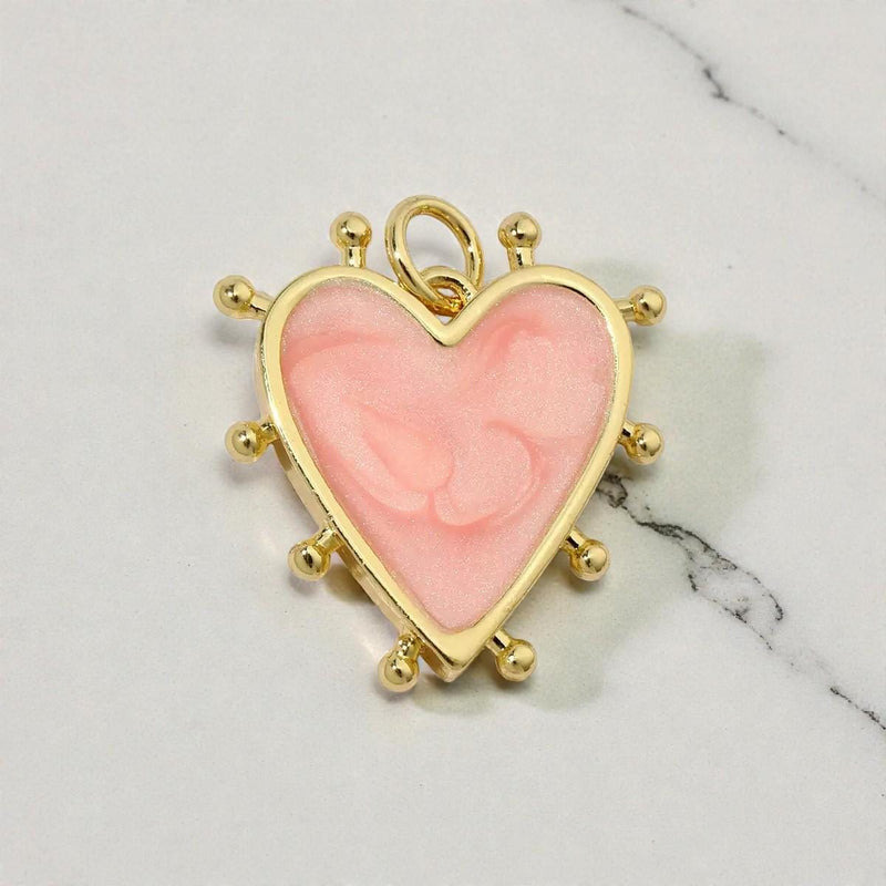 Heart Enamel Charms in four colors