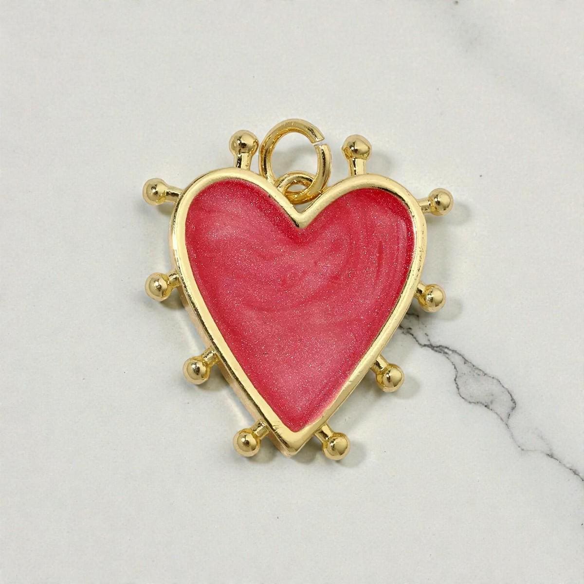 Heart Enamel Charms in four colors