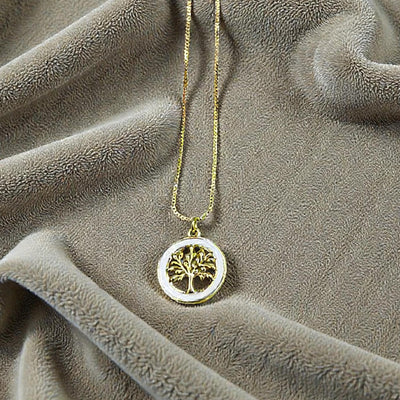 Tree of Life Necklace  Gold Plated Symbol of Growth, Strength , Family