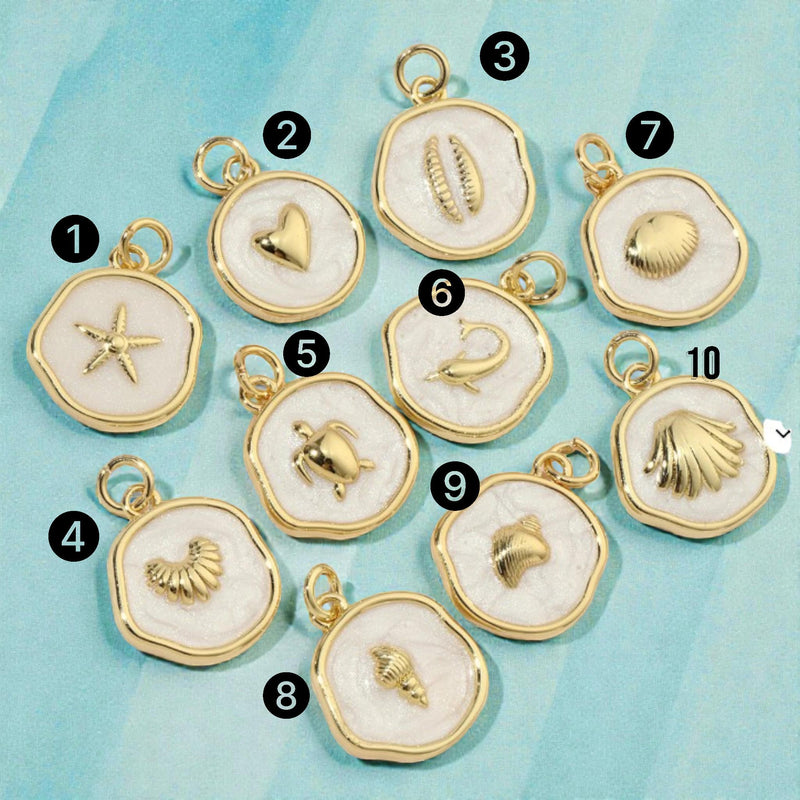 Sea-Themed Enamel Charms | Ocean Jewelry