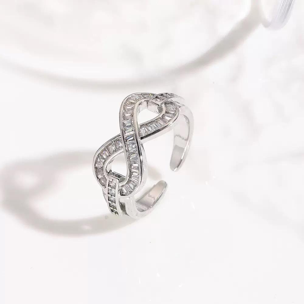 Gold Plated Adjustable Rings  High Fashion Crystal Statement Rings  Trendy Open Band Jewelry