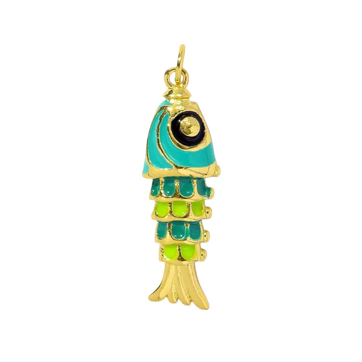 Gold Plated Ocean Charms  Beach Jewelry Pendants  Enamel Shell, Fish & Sea Life Charms