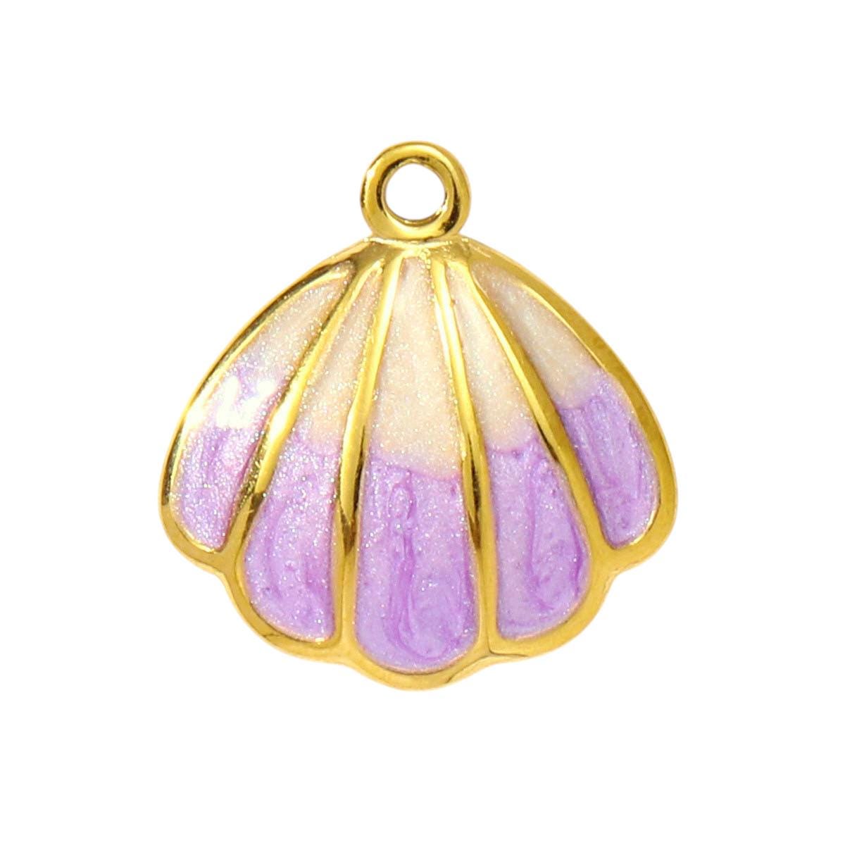Gold Plated Ocean Charms  Beach Jewelry Pendants  Enamel Shell, Fish & Sea Life Charms