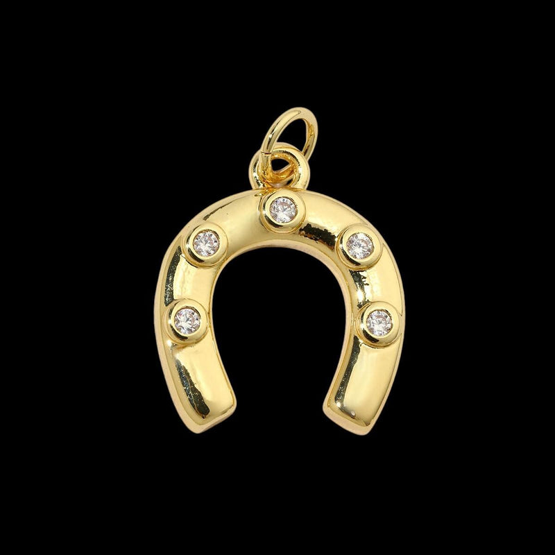 Gold Plated Charms  Horseshoe, Dolphin, Heart, Fish, Paw & CZ Designs | DIY Bracelets, Necklaces