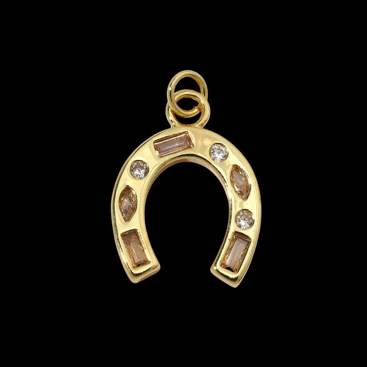Gold Plated Charms  Horseshoe, Dolphin, Heart, Fish, Paw & CZ Designs | DIY Bracelets, Necklaces