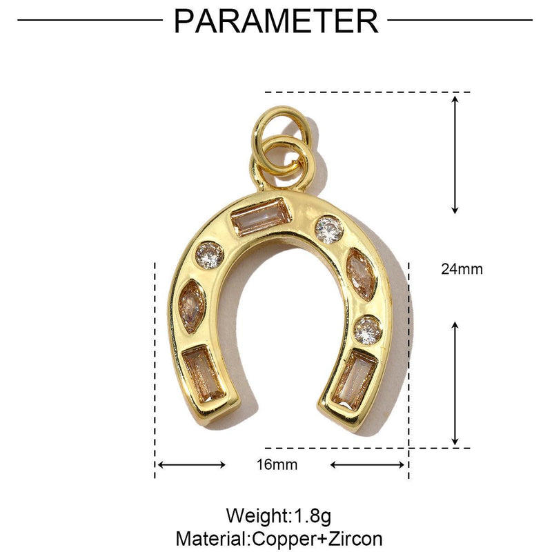 Gold Plated Charms  Horseshoe, Dolphin, Heart, Fish, Paw & CZ Designs | DIY Bracelets, Necklaces