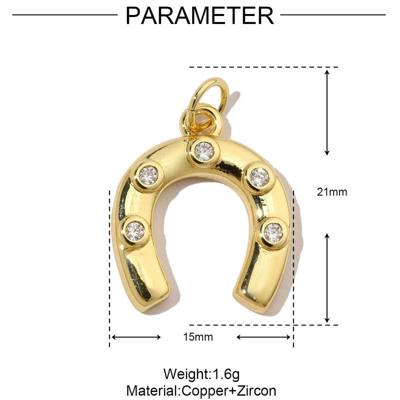 Gold Plated Charms  Horseshoe, Dolphin, Heart, Fish, Paw & CZ Designs | DIY Bracelets, Necklaces