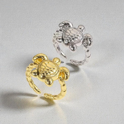 Sea Turtle Wrap Ring  Adjustable Gold or Silver Ring