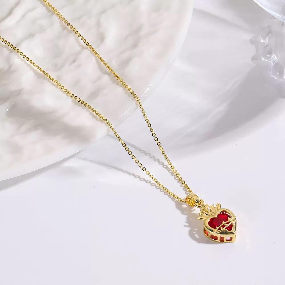 Sacred Heart Crown Charm  Gold Plated DIY Ring, Pendant & Earrings