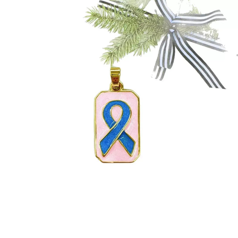 Gold Awareness Ribbon Ring | Pink & Blue Hope Adjustable Ring | Meaningful Support Jewelry